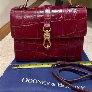 Dooney & Bourke Burgundy Croc-Embossed Crossbody Bag
